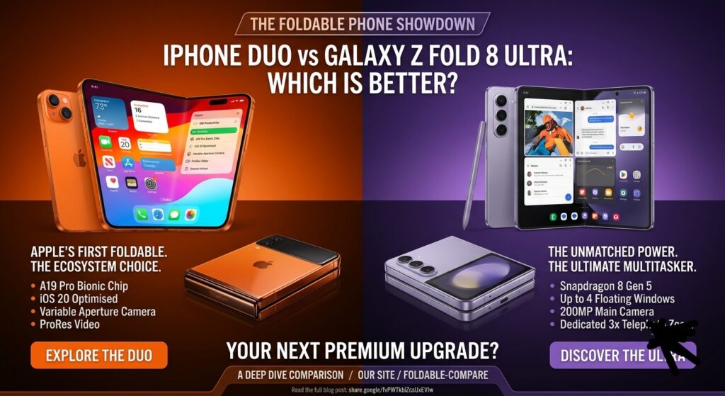 iPhone Duo vs Galaxy Z Fold 8 Ultra: Which Foldable Phone Is Better?